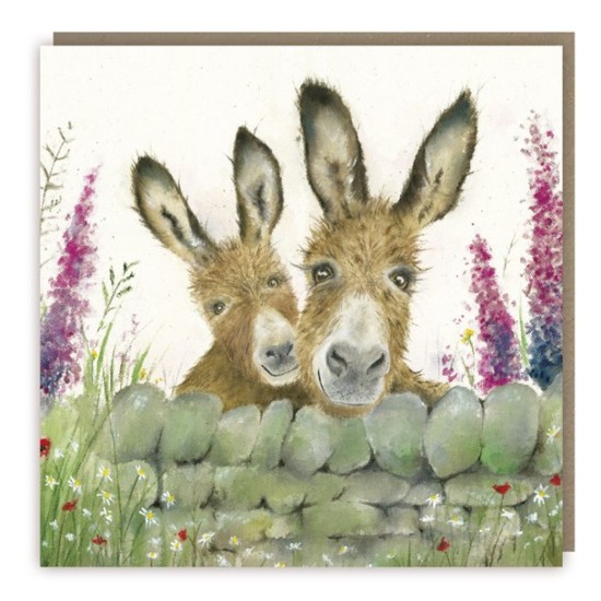 SGILKS Card - Blank Story Card Pip and Poppy Donkeys (DELIVERY TO EU ONLY)