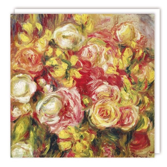 SGILKS Card - Blank Card Renoir Roses (DELIVERY TO EU ONLY)