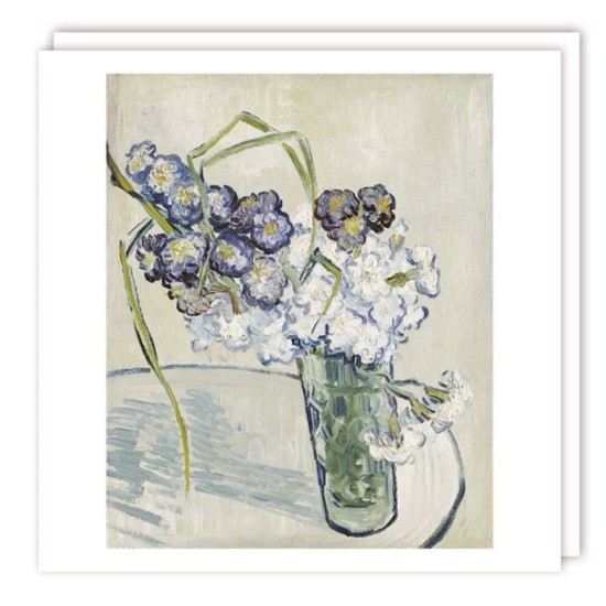 SGILKS Card - Blank Card Van Gogh Vase of Carnations (DELIVERY TO EU ONLY)
