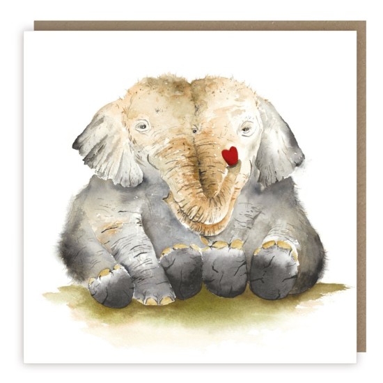SGILKS Card - Blank Story Card Elephant Hugs (DELIVERY TO EU ONLY)