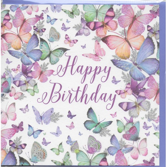 SGILKS Card - Butterflies Happy Birthday (DELIVERY TO SPAIN ONLY)