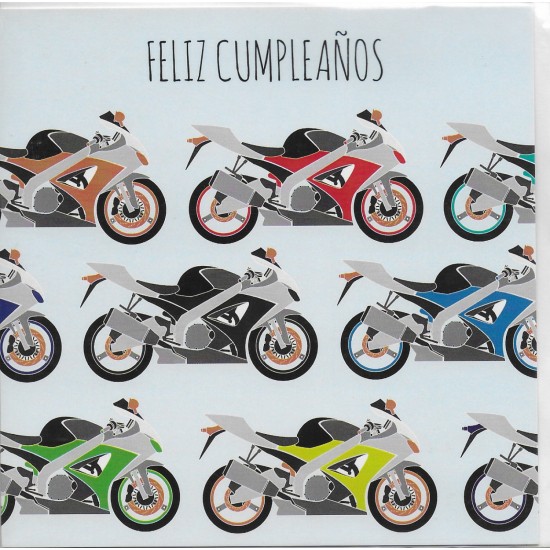 SGILKS Card - Feliz Cumpleanos Motorbikes (DELIVERY TO SPAIN ONLY)