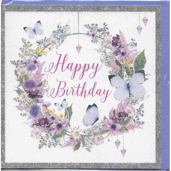 SGILKS Card - Happy Birthday Wreath (DELIVERY TO SPAIN ONLY)