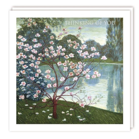 Card : Thinking of You Tree with Pink Flowers (DELIVERY TO EU ONLY)