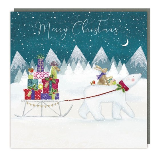 SGILKS Charity Christmas Card Pack - Polar Bear / Sleigh (DELIVERY TO EU ONLY)