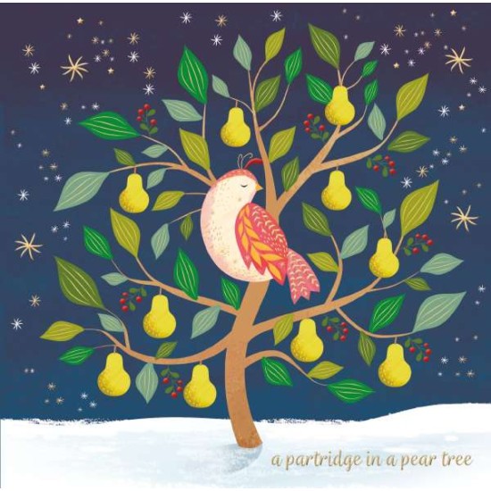 SGILKS Luxury Christmas Cards Noel Tatt - 8 cards 1 design Partridge Pear Tree (DELIVERY TO EU ONLY)