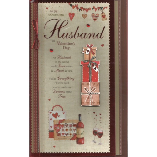 SGILKS Valentine Card - Handsome Husband Luxury Card (DELIVERY TO EU ONLY)
