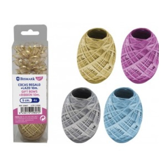 Silver Organza Bows and Ribbon (10m) set (DELIVERY TO EU ONLY)