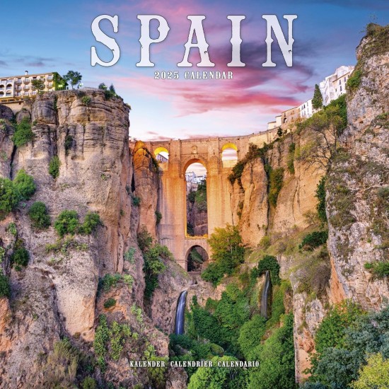 Spain 2025 Wall Calendar 16-Month Calendar