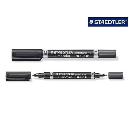 Staedtler Duo Black Permanent Marker Lumocolor® 348