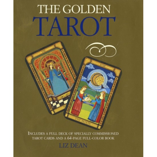 The Golden Tarot 78 Cards Deck Set and book