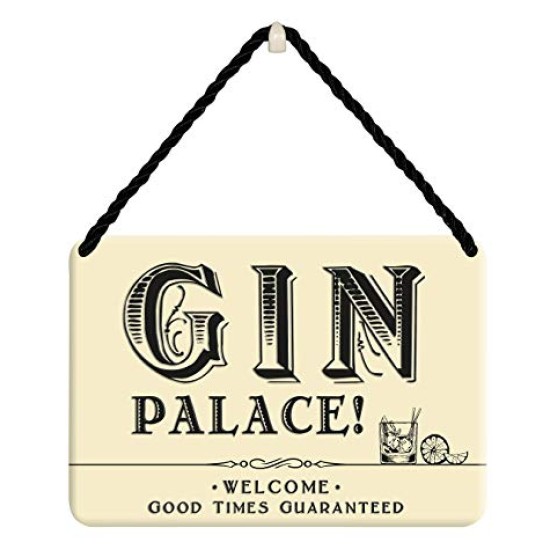 Tin Plaque - Gin Palace (DELIVERY TO EU ONLY)