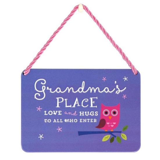 Tin Plaque - Grandma's Place (DELIVERY TO EU ONLY)