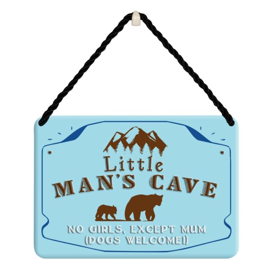 Tin Plaque - Little Man's Cave (DELIVERY TO EU ONLY)