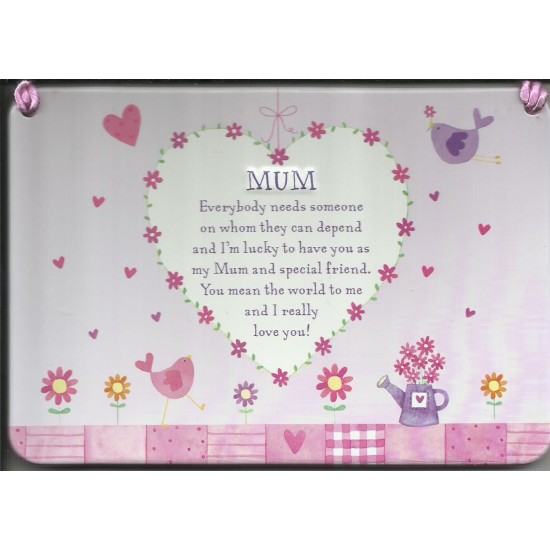 Tin Plaque - Mum (DELIVERY TO EU ONLY)