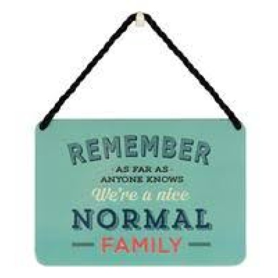 Tin Plaque - Normal Family (DELIVERY TO EU ONLY)