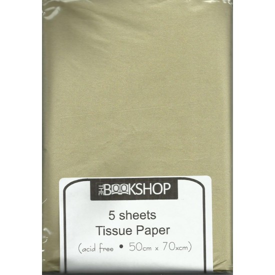 Tissue Paper - 5 Sheets GOLD (DELIVERY TO EU ONLY)
