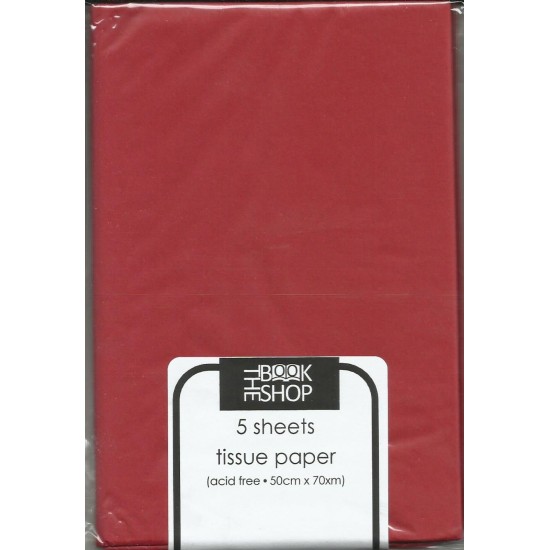 Tissue Paper - 5 Sheets RED (DELIVERY TO EU ONLY)