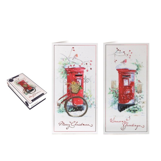 PS Tom Smith Boxed Christmas Cards - Postbox (DELIVERY TO EU ONLY)