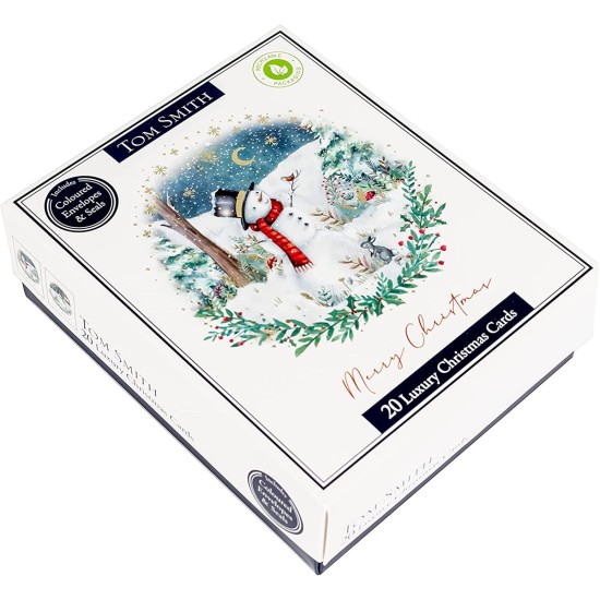 Tom Smith Boxed Christmas Cards - Snowman (DELIVERY TO EU ONLY)