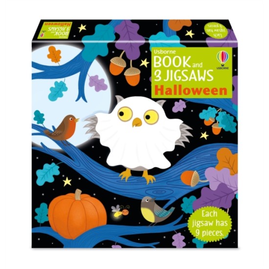 Usborne Book and 3 Jigsaws : Halloween