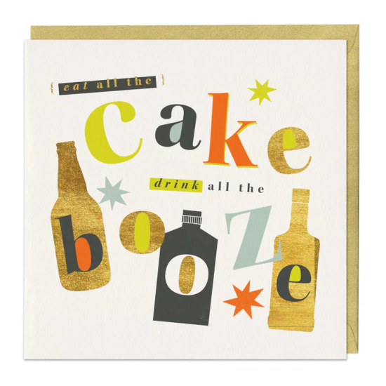 Whistlefish Card - Cake & Booze Birthday Card