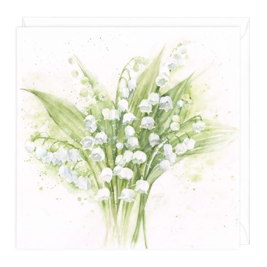 Whistlefish Card -  Lilly of the Valley blank card (DELIVERY TO EU ONLY)