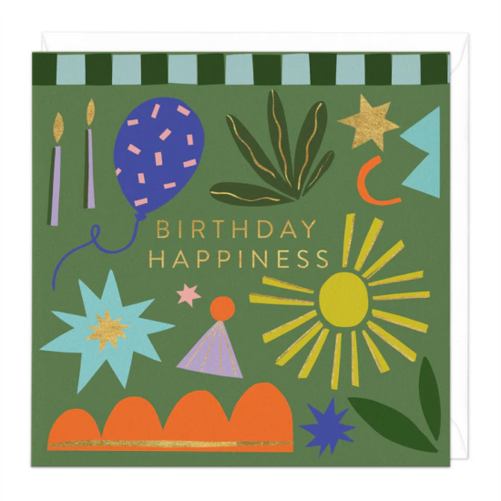 Whistlefish Card - Fun Shapes Birthday Card