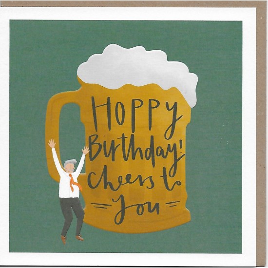 Whistlefish Card - Hoppy Birthday Cheers Birthday Card