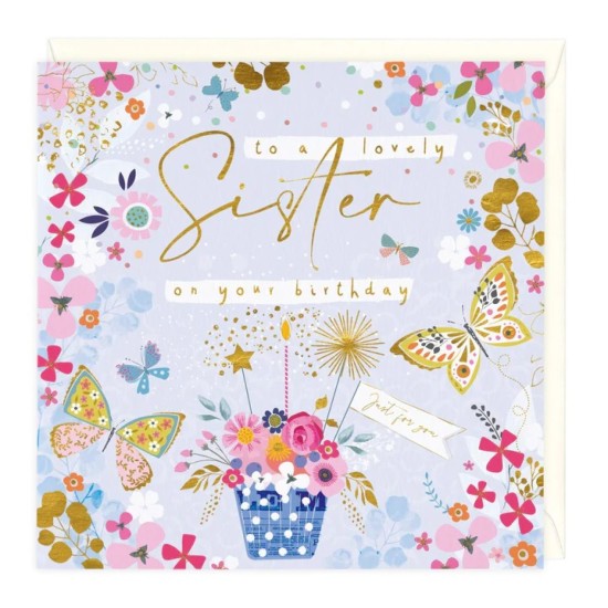 Whistlefish Card -  Lovely Sister Birthday Card (DELIVERY TO EU ONLY)