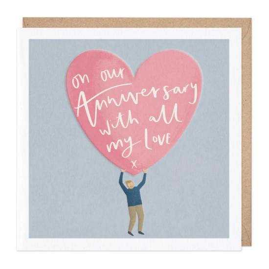 Whistlefish Card - On Our Anniversary Heart