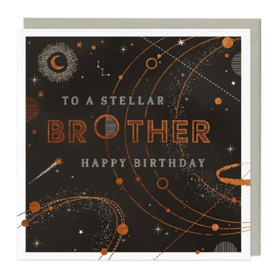 Whistlefish Card -  Stellar Brother Birthday Card (DELIVERY TO EU ONLY)