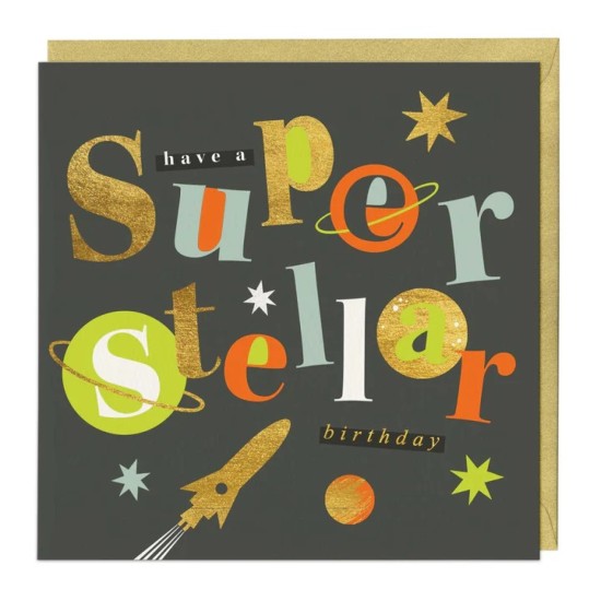 Whistlefish Card - Super Stellar Birthday Card