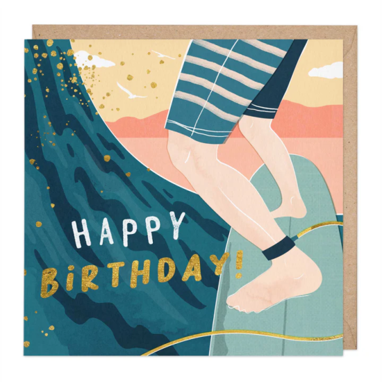 Whistlefish Card - Surfer Birthday Card