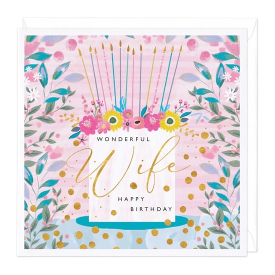 Whistlefish Card -  Wonderful Wife Birthday Card (DELIVERY TO EU ONLY)