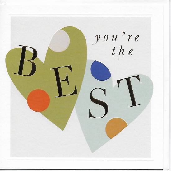 Whistlefish Card - You're the Best Hearts
