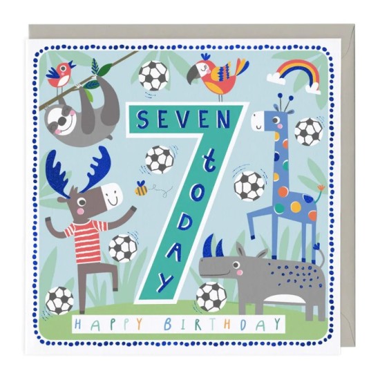 Whistlefish Card - 7 Today Children's Birthday Card (DELIVERY TO EU ONLY)