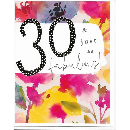 Whistlefish Card - Age 30 Fabulous Birthday Card