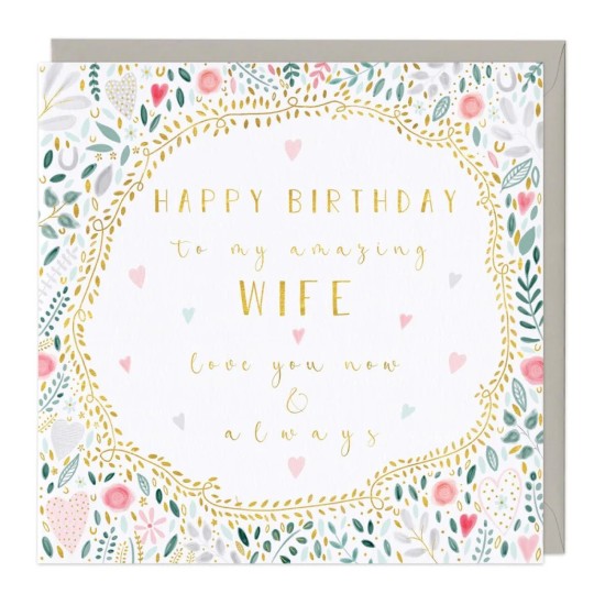 Whistlefish Card - Amazing Wife Birthday Card (DELIVERY TO EU ONLY)