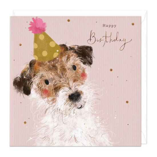 Whistlefish Card - Bashful Jack Russell Birthday Card
