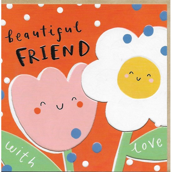 Whistlefish Card - Beautiful Friend Flowers Card