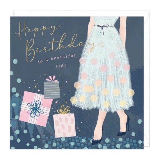 Whistlefish Card - Beautiful Lady Birthday Card (DELIVERY TO EU ONLY)