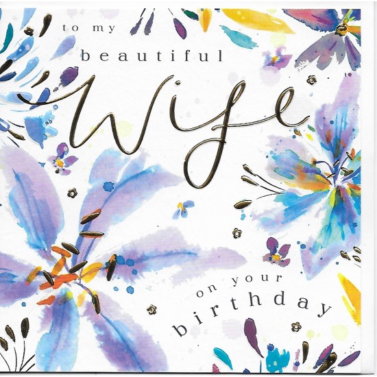 Whistlefish Card - Beautiful Wife Birthday Card