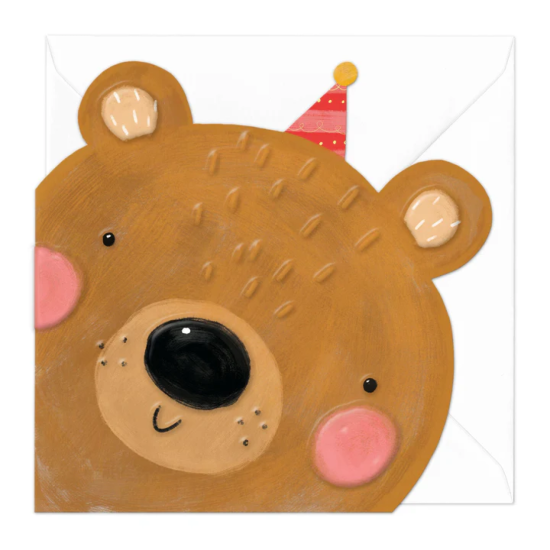 Whistlefish Card - Benji The Bear Cut-Out Card