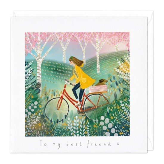 Whistlefish Card - Best Friend Bike Birthday Card (DELIVERY TO EU ONLY)