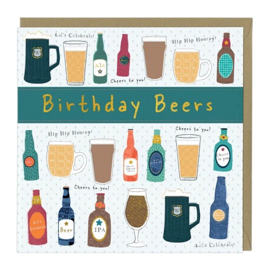 Whistlefish Card - Birthday Beer Birthday Card (DELIVERY TO EU ONLY)