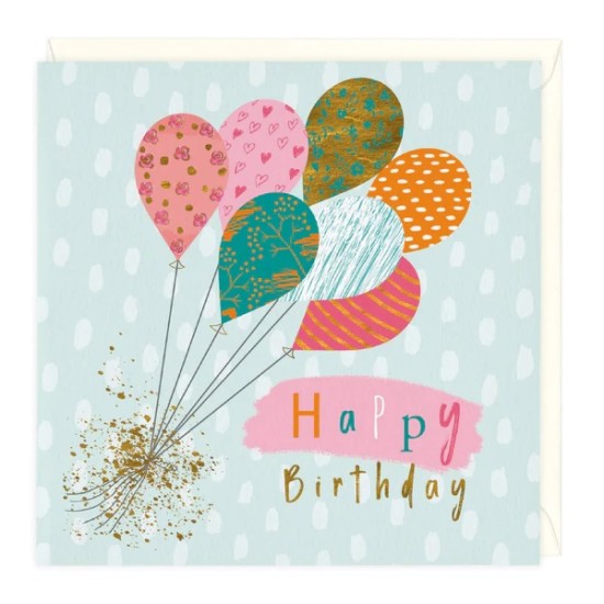 Whistlefish Card - Birthday Bunch Of Balloons (DELIVERY TO EU ONLY)