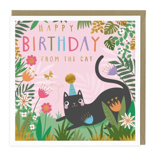 Whistlefish Card - Birthday From The Cat (DELIVERY TO EU ONLY)