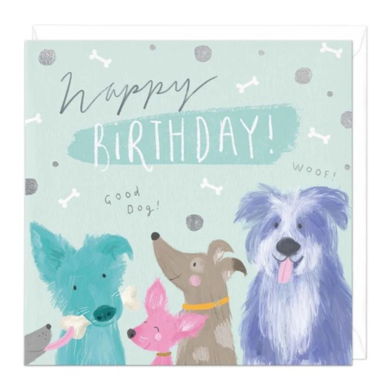 Whistlefish Card - Birthday Dogs Birthday Card (DELIVERY TO EU ONLY)