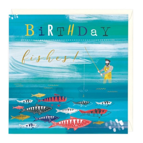 Whistlefish Card - Birthday Fishes (DELIVERY TO EU ONLY)